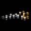 Four-claw Earrings Fashionable Temperament Sterling Silver Needle Hiphop Men And Women Earrings