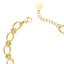 Gold Titanium Steel Cross Oval Bracelet