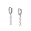 Sterling Silver Earrings Multi-Zircon Drop Earrings