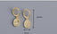 100% 925 Golden earrings sterling silver earrings