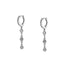Sterling Silver Earrings Multi-Zircon Drop Earrings