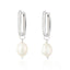 Sterling Silver Pearl Pendant Earrings