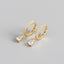 S925 sterling silver geometric drop earrings