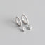 S925 sterling silver geometric drop earrings
