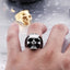 Titanium steel men's skull ring