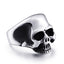 Titanium steel men's skull ring