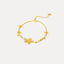 S925 Silver Plated Rhinestone Pearl Ginkgo Bracelet