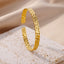 Simple Pleated Pattern Opening Bracelet Women