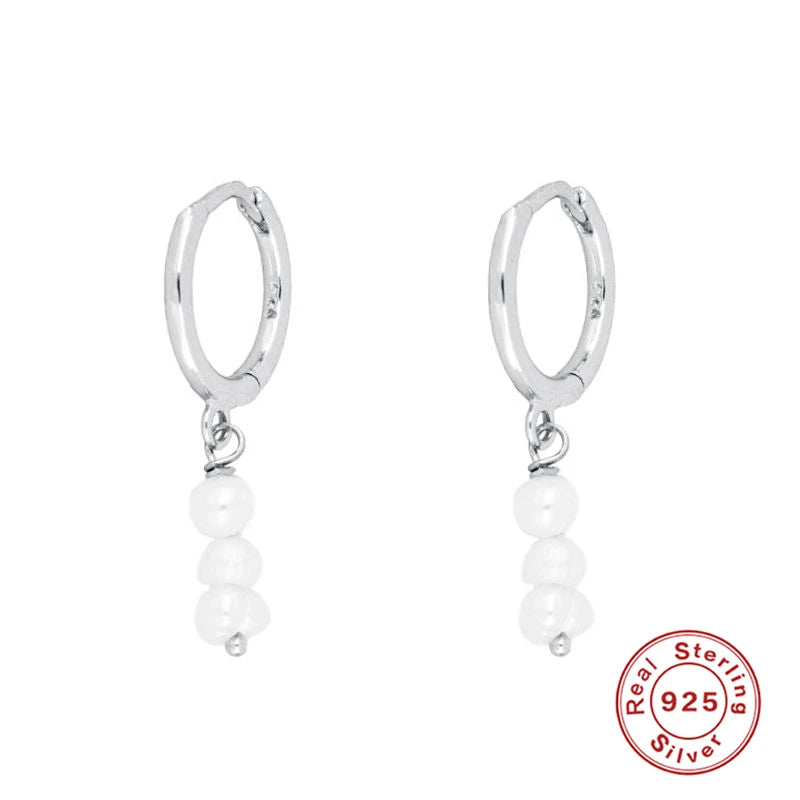 Radiant Pearl Hoop Piercings