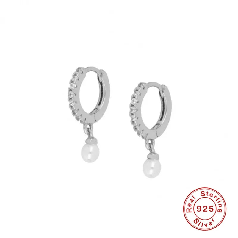 Radiant Pearl Hoop Piercings