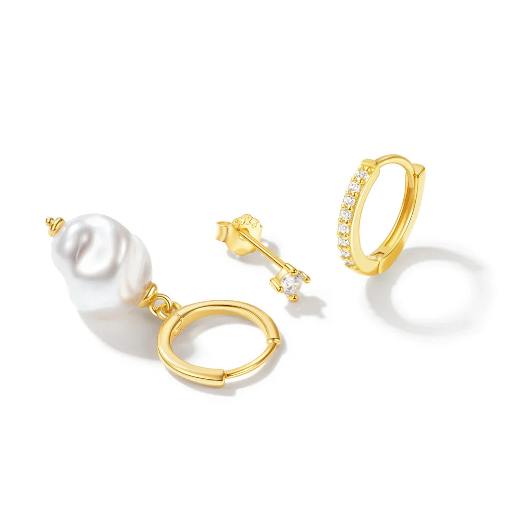 Opulent Gold & Silver Hoop Trio