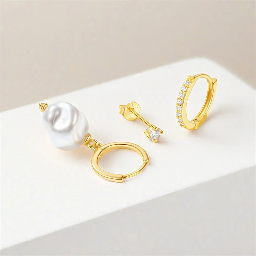 Opulent Gold & Silver Hoop Trio