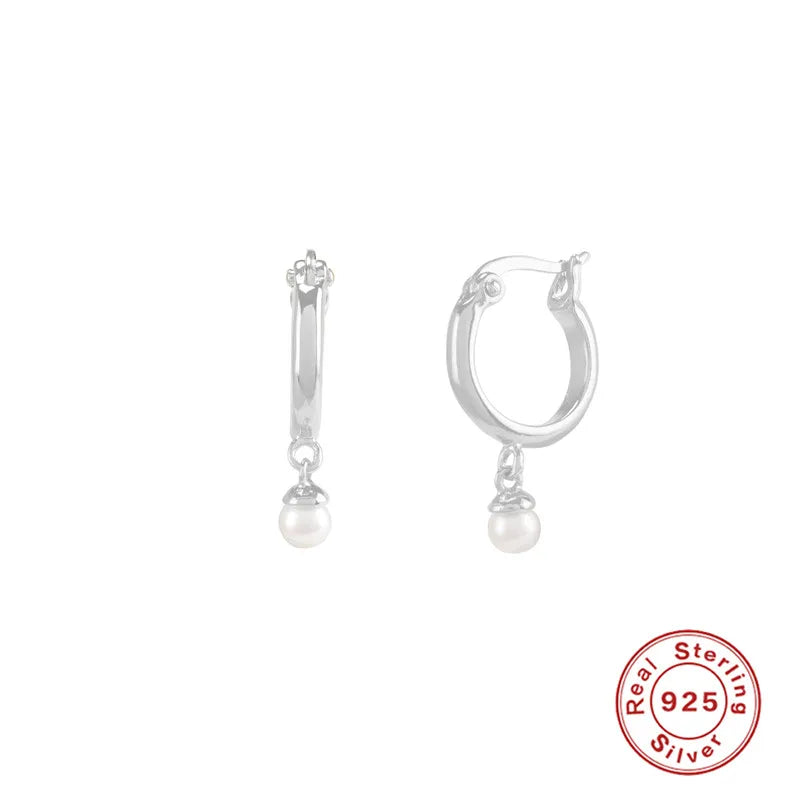 Radiant Pearl Hoop Piercings