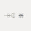 Sterling Silver Square Diamond Stud Earrings