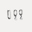Fashion Diamond Oval Square Three-piece Earrings