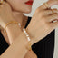 Light Luxury Natural Freshwater Pearl Personality Baroque Titanium Steel Bracelet