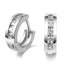 Diamond Square Simple Temperament Couple Ear Clip Rhinestone Fashion Stud Earrings Square Diamond Men's And Women's Earrings